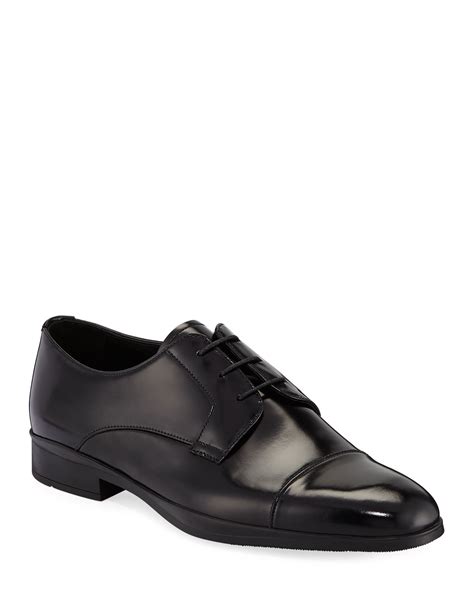 prada leather laced shoes|Prada men's formal shoes.